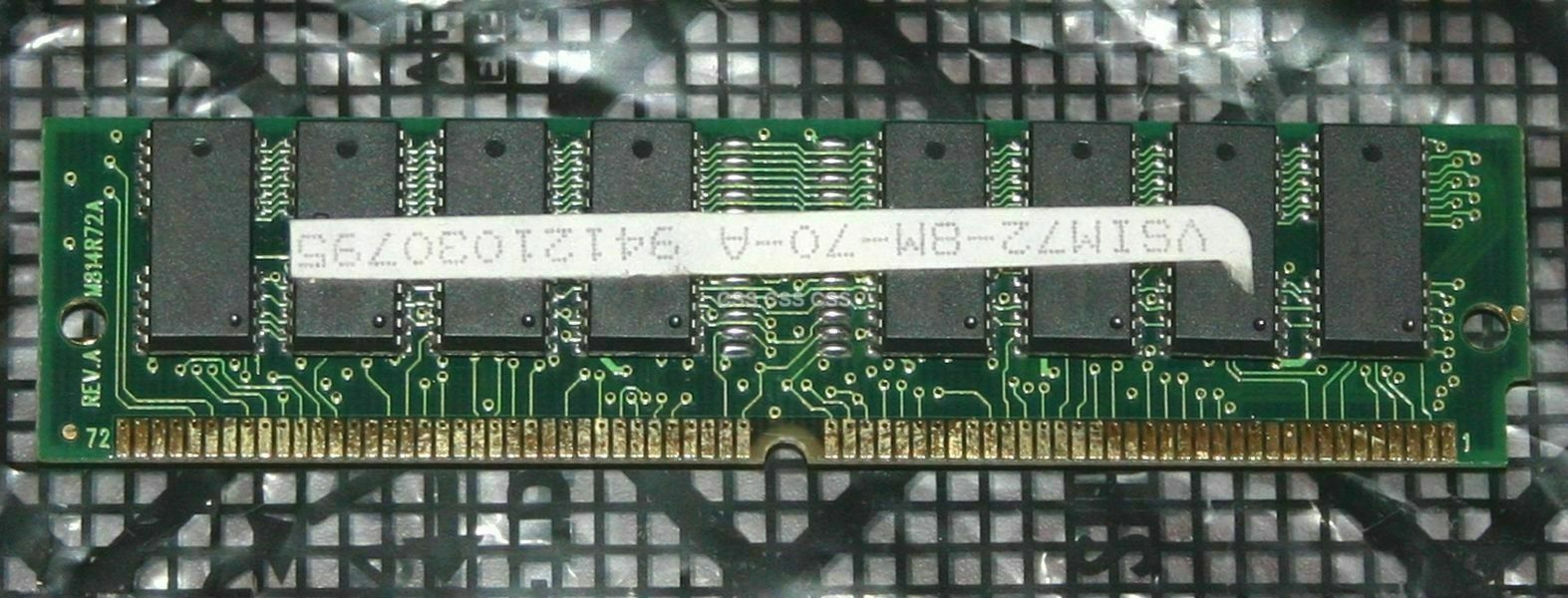 RAM 72-Pin VSIM72-8M-70-A REV A M814R72A EDO 4MB Vintage Computer Memory Japan