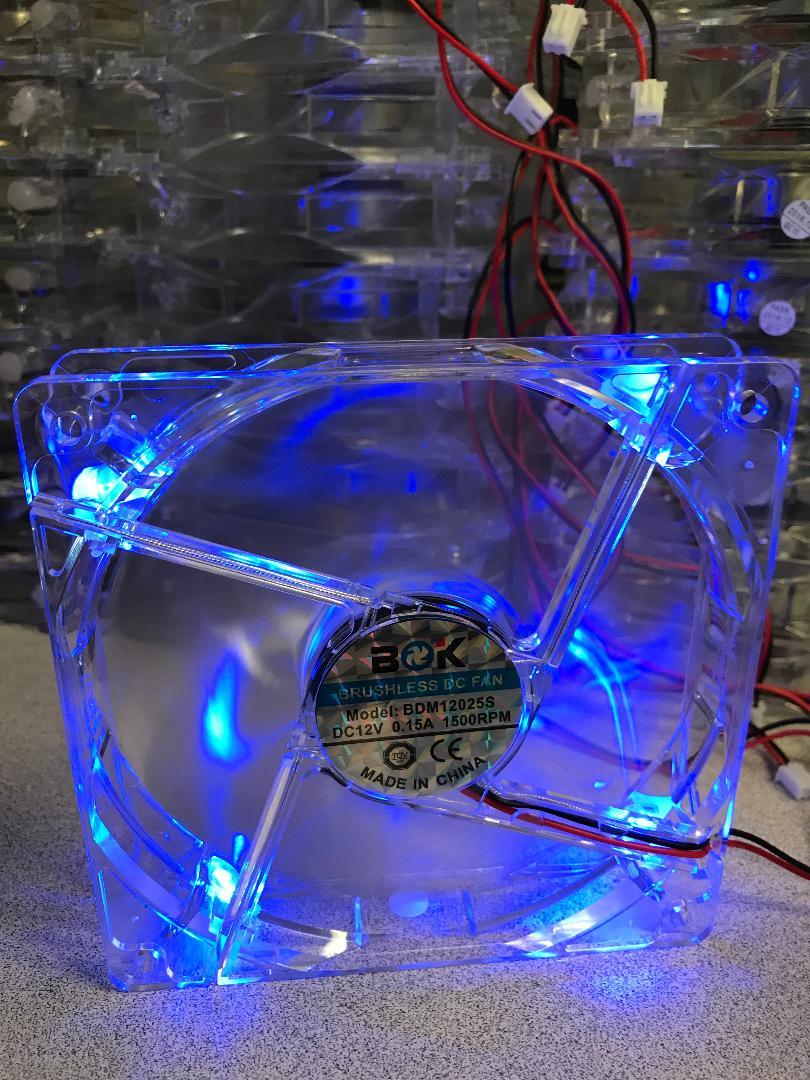 NEW 12CM /120MM Computer Power Supply Fan LED BOK BDM12025S DC12V 0.15A 2pins